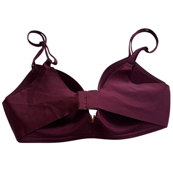 Victoria's Secret Lively The Push Up Bra Womens 36C Burgundy Padded Non Wire - Picture 2 of 7